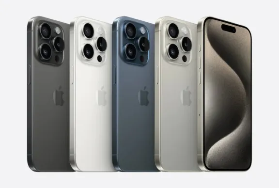 An image of a group of stacked IPhones